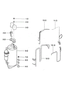 Compressor Parts parts for Kenmore Air Conditioner 580.72104200 (58072104200, 580 72104200) from AppliancePartsPros.com