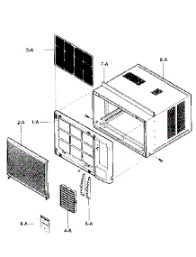 Cabinet / Front Grille Assy parts for Kenmore Air Conditioner 580.72124300 (58072124300, 580 72124300) from AppliancePartsPros.com
