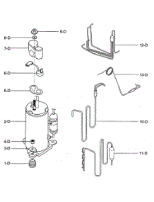 Compressor Parts parts for Kenmore Air Conditioner 580.72126200 (58072126200, 580 72126200) from AppliancePartsPros.com