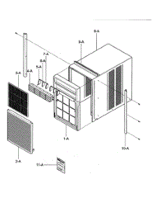 Cabinet / Front Grille Assy parts for Kenmore Air Conditioner 580.72126200 (58072126200, 580 72126200) from AppliancePartsPros.com