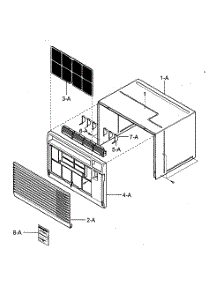 Cabinet / Front Grille Assy parts for Kenmore Air Conditioner 580.72127200 (58072127200, 580 72127200) from AppliancePartsPros.com