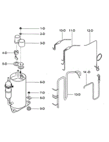 Compressor Parts parts for Kenmore Air Conditioner 580.72128200 (58072128200, 580 72128200) from AppliancePartsPros.com