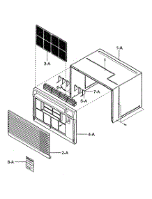 Cabinet / Front Grille Assy parts for Kenmore Air Conditioner 580.72128200 (58072128200, 580 72128200) from AppliancePartsPros.com