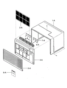 Cabinet / Front Grille Assy parts for Kenmore Air Conditioner 580.72144200 (58072144200, 580 72144200) from AppliancePartsPros.com