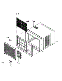 Cabinet / Front Grille Assy parts for Kenmore Air Conditioner 580.72184200 (58072184200, 580 72184200) from AppliancePartsPros.com