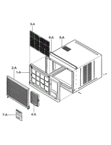 Cabinet / Front Grille Assy parts for Kenmore Air Conditioner 580.72187200 (58072187200, 580 72187200) from AppliancePartsPros.com