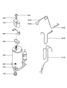 Compressor Parts parts for Kenmore Air Conditioner 580.72189200 (58072189200, 580 72189200) from AppliancePartsPros.com