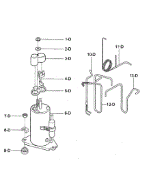 Compressor Parts parts for Kenmore Air Conditioner 580.73053200 (58073053200, 580 73053200) from AppliancePartsPros.com