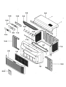 Cabinet / Front Grille Assy parts for Kenmore Air Conditioner 580.73069301 (58073069301, 580 73069301) from AppliancePartsPros.com