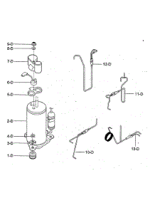 Compressor Parts parts for Kenmore Air Conditioner 580.73069301 (58073069301, 580 73069301) from AppliancePartsPros.com