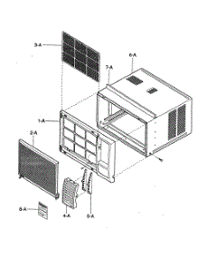 Cabinet Front parts for Kenmore Air Conditioner 580.73082300 (58073082300, 580 73082300) from AppliancePartsPros.com