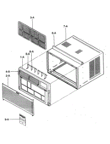 Cabinet / Front Grille Assy parts for Kenmore Air Conditioner 580.73089300 (58073089300, 580 73089300) from AppliancePartsPros.com