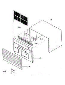 Cabinet / Front Grille Assy parts for Kenmore Air Conditioner 580.73103200 (58073103200, 580 73103200) from AppliancePartsPros.com