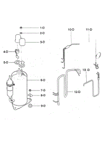 Compressor Parts parts for Kenmore Air Conditioner 580.73103200 (58073103200, 580 73103200) from AppliancePartsPros.com