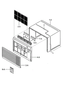 Cabinet / Front Grille Parts parts for Kenmore Air Conditioner 580.73123200 (58073123200, 580 73123200) from AppliancePartsPros.com