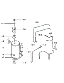 Compressor parts for Kenmore Air Conditioner 580.73184300 (58073184300, 580 73184300) from AppliancePartsPros.com
