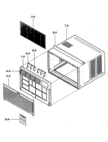 Cabinet / Front Grille Assy parts for Kenmore Air Conditioner 580.73189300 (58073189300, 580 73189300) from AppliancePartsPros.com