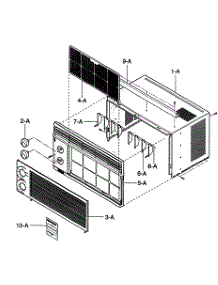 Cabinet / Front Grille parts for Kenmore Air Conditioner 580.74053300 (58074053300, 580 74053300) from AppliancePartsPros.com