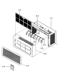 Cabinet / Front Grille Assy parts for Kenmore Air Conditioner 580.74054400 (58074054400, 580 74054400) from AppliancePartsPros.com