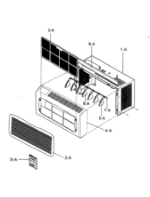 Cabinet / Front Grille Assy parts for Kenmore Air Conditioner 580.74055400 (58074055400, 580 74055400) from AppliancePartsPros.com