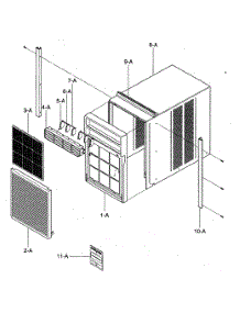 Cabinet / Front Grille Assy parts for Kenmore Air Conditioner 580.74066400 (58074066400, 580 74066400) from AppliancePartsPros.com