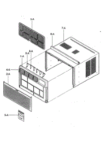 Cabinet / Front Grille Assy parts for Kenmore Air Conditioner 580.74082400 (58074082400, 580 74082400) from AppliancePartsPros.com