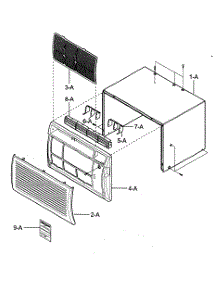 Cabinet / Front Grille Assy parts for Kenmore Air Conditioner 580.74085400 (58074085400, 580 74085400) from AppliancePartsPros.com