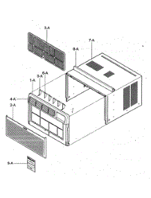 Cabinet / Front Grille Assy parts for Kenmore Air Conditioner 580.74100400 (58074100400, 580 74100400) from AppliancePartsPros.com