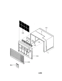 Cabinet And Front Grille parts for Kenmore Air Conditioner 580.74103300 (58074103300, 580 74103300) from AppliancePartsPros.com