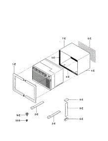 Installation Kit Assembly parts for Kenmore Air Conditioner 580.74103300 (58074103300, 580 74103300) from AppliancePartsPros.com