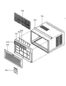 Cabinet / Front Grille Assy parts for Kenmore Air Conditioner 580.74107400 (58074107400, 580 74107400) from AppliancePartsPros.com