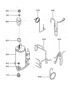 Compressor Parts parts for Kenmore Air Conditioner 580.74109400 (58074109400, 580 74109400) from AppliancePartsPros.com