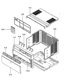 Cabinet / Front Grille Assy parts for Kenmore Air Conditioner 580.74109400 (58074109400, 580 74109400) from AppliancePartsPros.com
