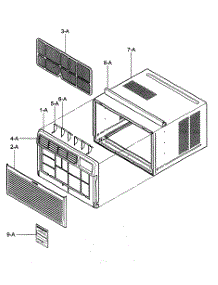 Cabinet / Front Grille Assy parts for Kenmore Air Conditioner 580.74122400 (58074122400, 580 74122400) from AppliancePartsPros.com