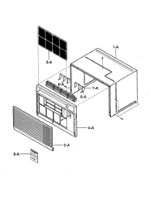 Front Cabinet parts for Kenmore Air Conditioner 580.74123300 (58074123300, 580 74123300) from AppliancePartsPros.com