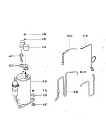 Compressor parts for Kenmore Air Conditioner 580.74123300 (58074123300, 580 74123300) from AppliancePartsPros.com