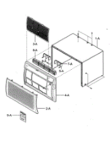 Cabinet / Front Grille Assy parts for Kenmore Air Conditioner 580.74124400 (58074124400, 580 74124400) from AppliancePartsPros.com
