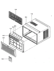 Cabinet / Front Grille Assy parts for Kenmore Air Conditioner 580.74125400 (58074125400, 580 74125400) from AppliancePartsPros.com