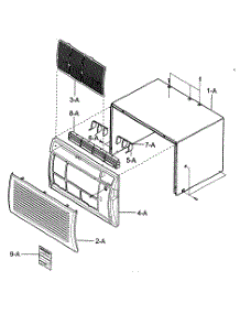 Cabinet / Front Grille Assy parts for Kenmore Air Conditioner 580.74130400 (58074130400, 580 74130400) from AppliancePartsPros.com