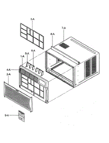 Cabinet / Front Grille Assy parts for Kenmore Air Conditioner 580.74156400 (58074156400, 580 74156400) from AppliancePartsPros.com
