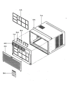 Cabinet / Front Grille Assy parts for Kenmore Air Conditioner 580.74184400 (58074184400, 580 74184400) from AppliancePartsPros.com