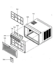 Cabinet / Front Grille Parts parts for Kenmore Air Conditioner 580.74229400 (58074229400, 580 74229400) from AppliancePartsPros.com