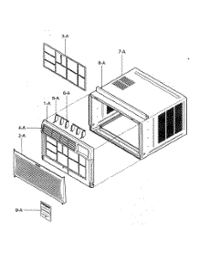 Cabinet / Front Grille Assy parts for Kenmore Air Conditioner 580.74259400 (58074259400, 580 74259400) from AppliancePartsPros.com