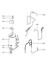 Compressor Parts parts for Kenmore Air Conditioner 580.74259400 (58074259400, 580 74259400) from AppliancePartsPros.com