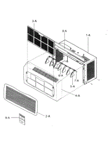 Cabinet / Front Grille Assy parts for Kenmore Air Conditioner 580.75050500 (58075050500, 580 75050500) from AppliancePartsPros.com