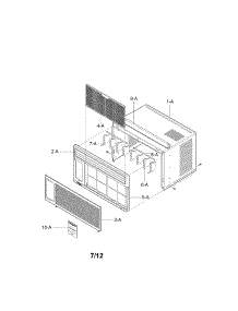 Cabinet And Front Grille Assembly Parts parts for Kenmore Room Air Conditioner 580.75051800 (58075051800, 580 75051800) from AppliancePartsPros.com