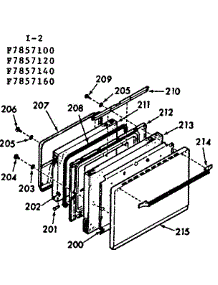 Oven Door Section parts for Kenmore Range 103.7857100 (1037857100, 103 7857100) from AppliancePartsPros.com
