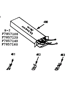 Wire Harness And Components parts for Kenmore Range 103.7857160 (1037857160, 103 7857160) from AppliancePartsPros.com