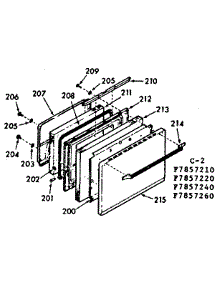 Oven Door parts for Kenmore Range 103.7857240 (1037857240, 103 7857240) from AppliancePartsPros.com