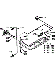 Upper Oven Burner parts for Kenmore Range 103.7857240 (1037857240, 103 7857240) from AppliancePartsPros.com